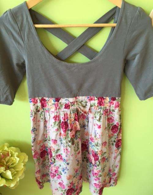 Ladies Amazing Stylish Sexy Cotton Comfortable  Backless Cross Flower Rose Floral Dress