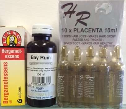 Placenta - Bay Rum - Bergamot Essence - Hair Growth Combo