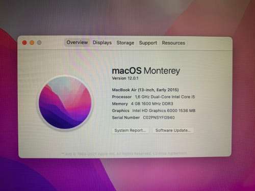 Macbook Air 13-inch 2015 - 256GB - Silver - Preowned - Grade A  ~ Like New ~ FREE Shipping