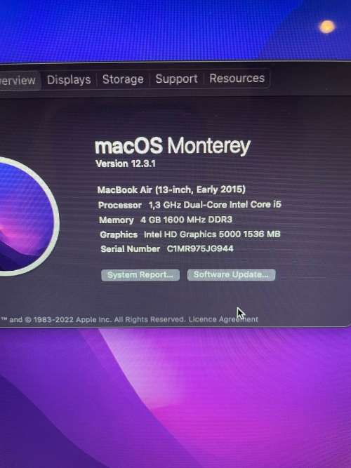Macbook Air 13-inch 2015 - 4GB - 128GB SSD - Silver - Preowned ~FREE 64GB Memory Stick