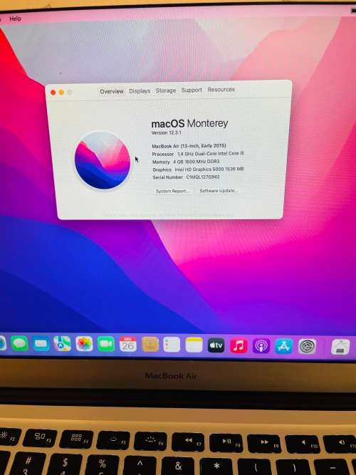 Macbook Air 13-inch 2015 - 4GB - 128GB - Silver - Preowned - Grade A ~FREE 32GB Memory Stick