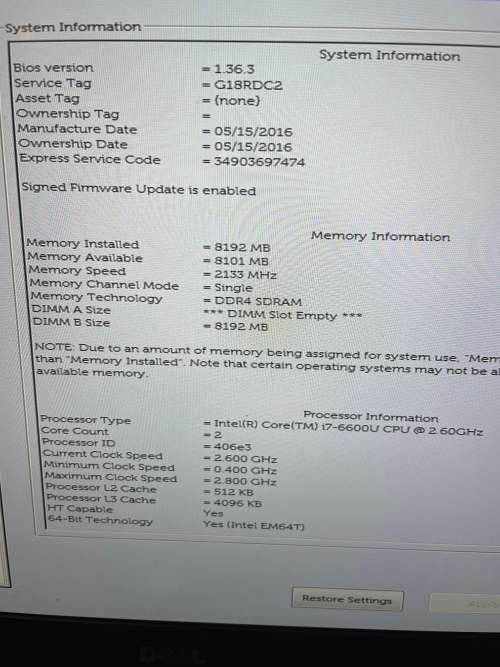 Dell Latitude Laptop E7470 - Intel Core i7 - 8GB RAM - 256GB SSD