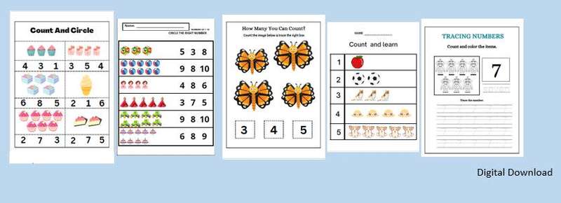 Preschool 1500+ Worksheets Digital Download
