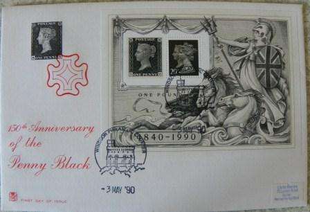 1st Day Cover - 150th Anniversary of the Penny Black, 1990