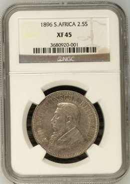 1896 2 1/2 SHILLINGS XF 45
