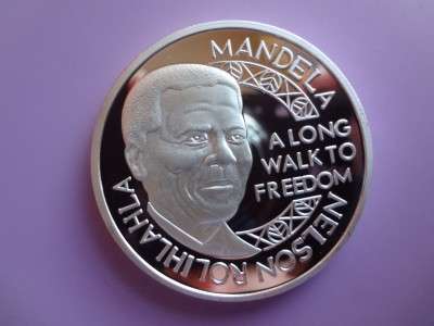Nelson Mandela " A long Walk to Freedom " Nobel Peace Prize 40mm Medal