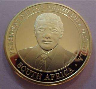 PRESIDENT NELSON ROLIHLAHLA MANDELA  40mm MEDAL STUNNING !!