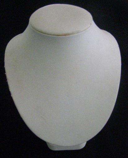 White Leather Neck stand