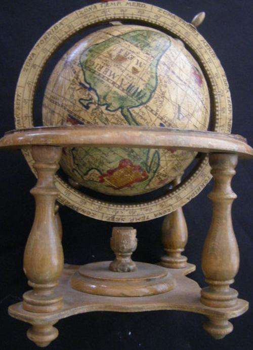 Old wooden globe