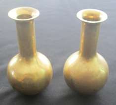 Set of 2 x Transart Brass Vases