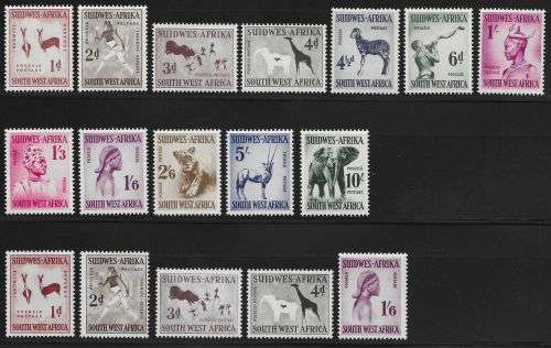 SOUTH WEST AFRICA 1954 & 1960 ANIMALS SETS VF UNMOUNTED MINT. CV R1520