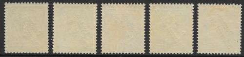 GSWA 1897 Set to 25pf. SACC 1-5. 1 - 4 (MNH) and 5 (LHM). CV R7 180