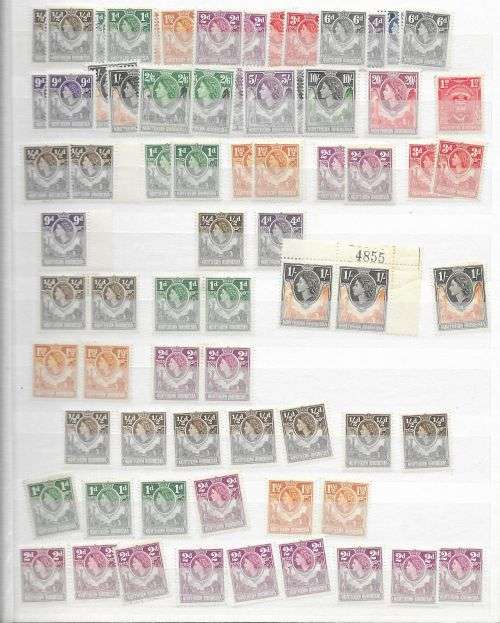 Northern Rhodesia KG VI & QE II Definitives etc. HM/USED in stock book.