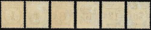 Malayan Postal Union 1936-38 Postage Due Set LHM SG D1/D6 CV £160/R3500