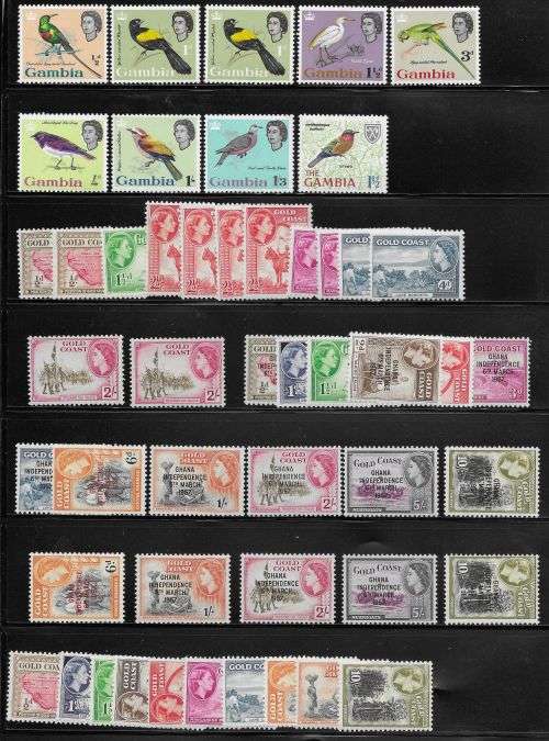 GAMBIA, GOLD COAST and GHANA LOT MAINLY MNH