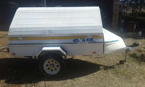 Glider trailer.Sparewheel included.No paperwork.Needs new shocks on canopy.Collection only.