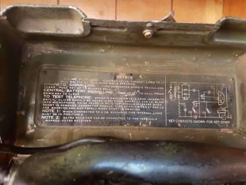 2 x Old SANDF Telephones.Not working.Pick up only.
