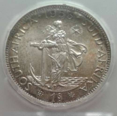 1953 1 Shilling SANGS Graded MS63