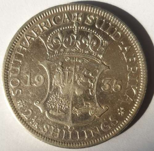 1935 SA Union 21/2 Shillings as per pictures.