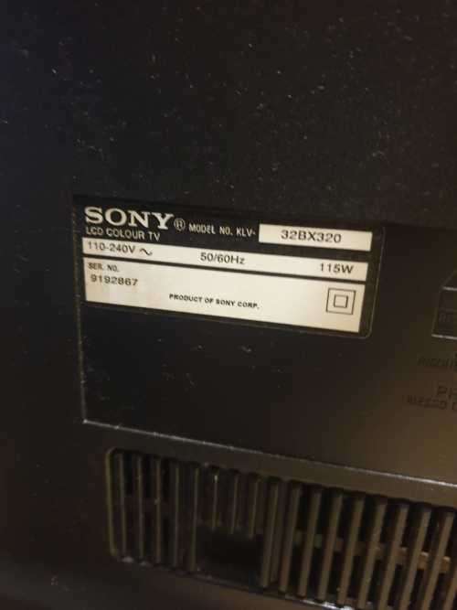 Sony 32 inch tv for repair or spares.Does not switch on and no remote.Self collection in Pretoria.
