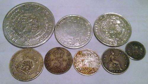 8 X 925 SILVER GREAT BRITAIN COINS 33.5g TOTAL - R1START