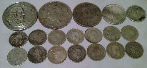 80 % Silver Lot of SA Union Coins - R1 start - 66,5 grams