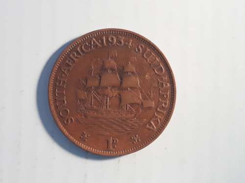 1934 SA Union 1 Penny