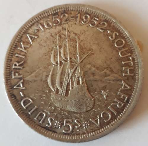 1952 Five Shilling of SA Union ( Kroon )