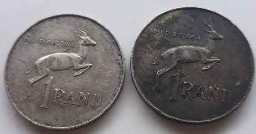 1966 Silver Afr & Eng 1 Rand of SA 80% Silver. Weight of 15g