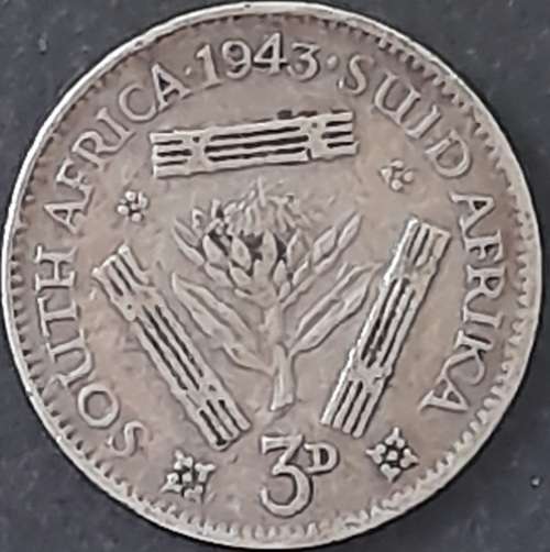 1943 S.A. Union 3 Pence