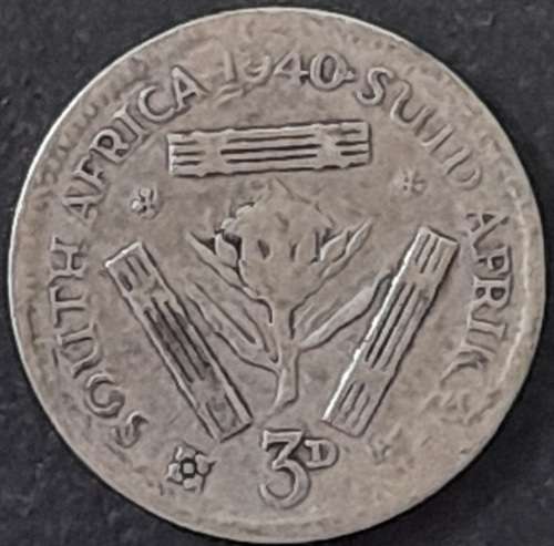 1940 S.A. Union 3 Pence