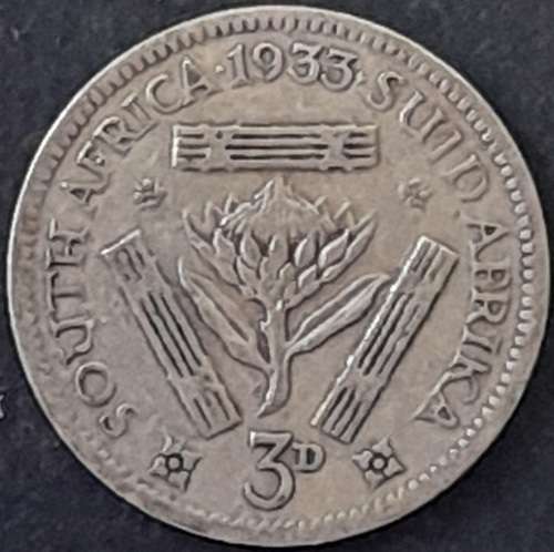 1933 S.A. Union 3 Pence