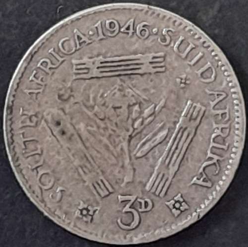 1946 S.A. Union 3 Pence
