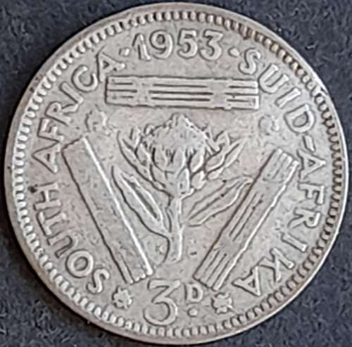 1953 S.A. Union 3 Pence