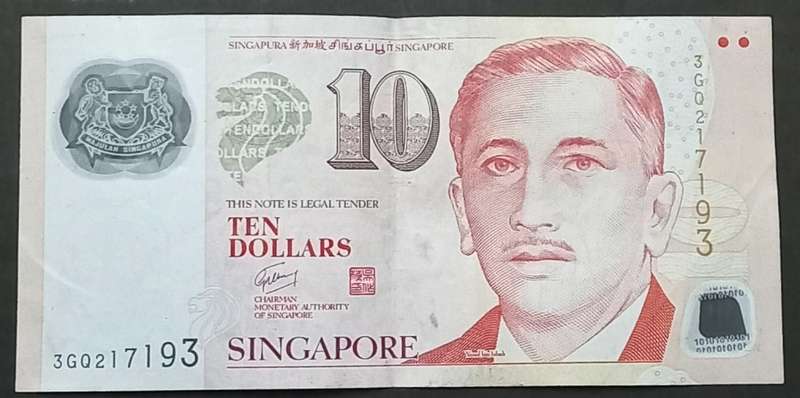 Singapore 10 Dollar