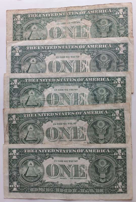 USA 5 x 1 Dollars