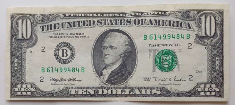 USA 10 Dollars 1995