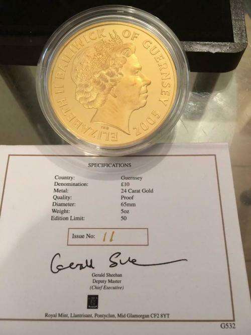5oz Gold Proof £10 Denomination