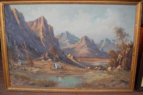 1,2 Meter x 800cm Large K J FAURE  Original OIL painting. LOW Start!!!