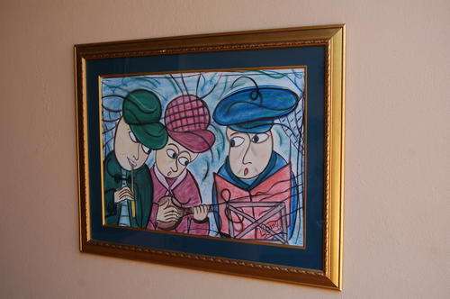 1,1 Meter x 85cm Framed Mbane 1999 Original painting.