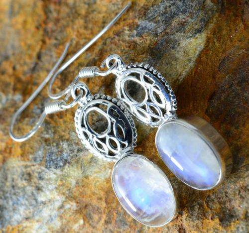 Gorgeous Solid Silver Moonstone Earrings...