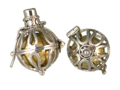 Exquisite Solid Silver and White Topaz Harmony Dream ball pendant...