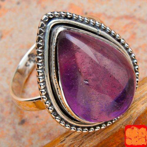 Gorgeous Solid Silver Amethyst Size 9 ring...