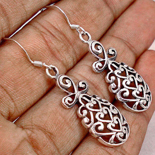 Exquisite Solid Silver Earrings