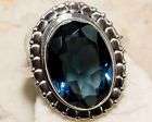 8CT Blue Sapphire 100% Pure 925 Solid Sterling Silver Ring Sz 7.5
