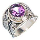 Gorgeous Solid Silver and Amethyst size 6 ring