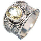 Gorgeous Solid Silver and Citrine size 8 ring