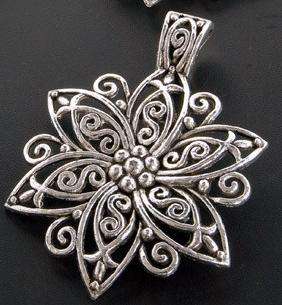Tibetan silver Flower pendant...
