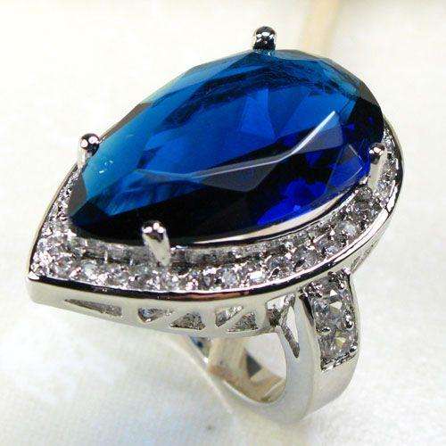 Exquisite Sterling Silver & Sapphire Quartz ring...