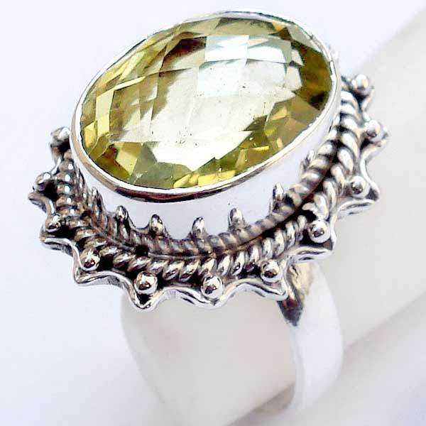Exquisite 925 Sterling Silver & Lemon Topaz Ring...